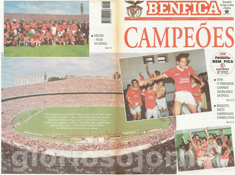 jornal o benfica 2694 1994-06-01